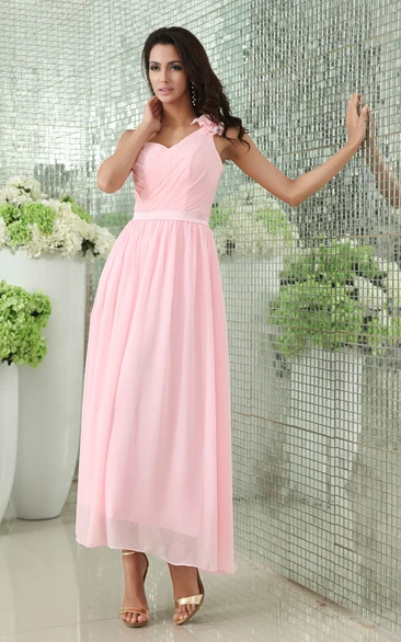 ready made bridesmaid dresses Long Chiffon Bridesmaid Dress, Purple Off-Shoulder Bridesmaid Dress, C –  Dairy Bridal main image 1