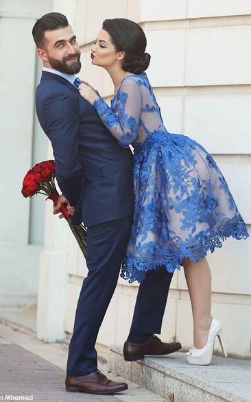 Long sleeve cocktail dresses |Ellen Bridals